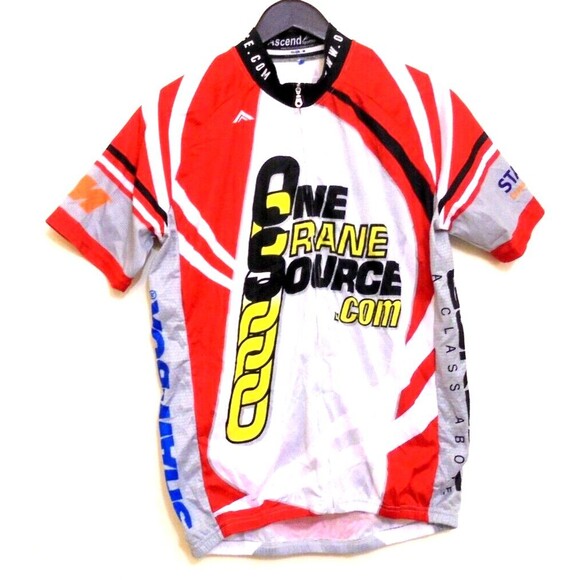 Ascend Sportswear Cycling Race Jersey Sz M Club-M Full-Zip Men's Bike Shirt - Picture 1 of 8